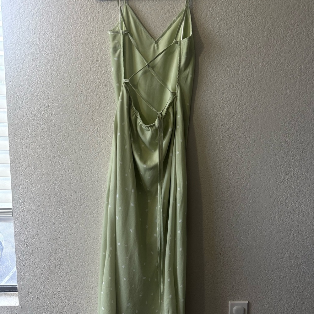 Princess Polly Green Ruched Slip Dress
